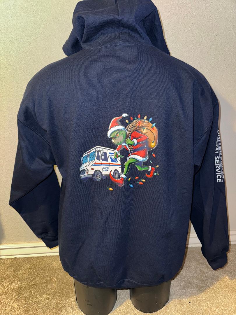 “Grinch Mode Activated” Postal Christmas Hoodie