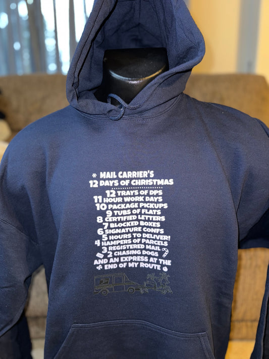 Mail Carrier’s 12 Days of Christmas Hoodie