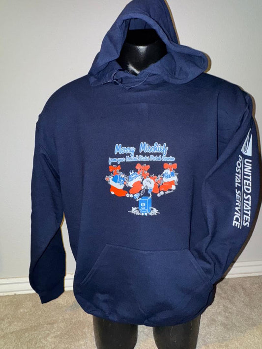 Merry Mischief Postal Christmas Hoodie